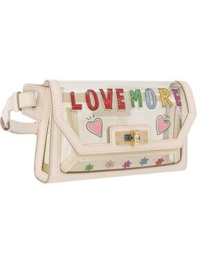 BALLY Waist Bag Vinyl Clear Gold